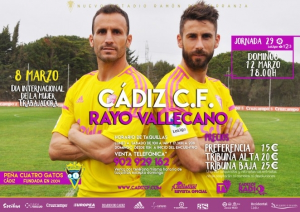 Cartel oficial del Cádiz CF - Rayo Vallecano / cadizcf.com