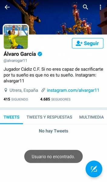 Cuenta de Twitter de Álvaro García