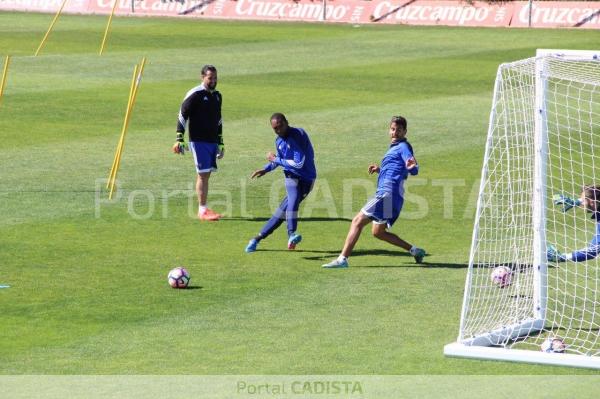 Abdullah entrenando con normalidad