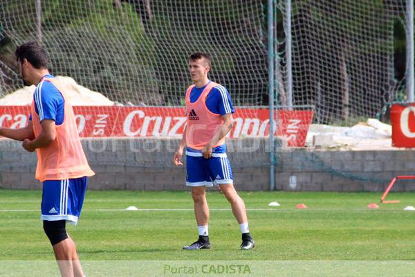 Salvi entrenando hoy miércoles