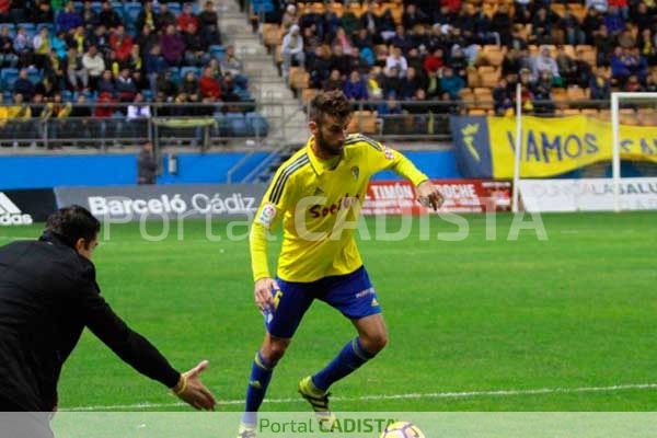 José Mari ayer ante la AD Alcorcón