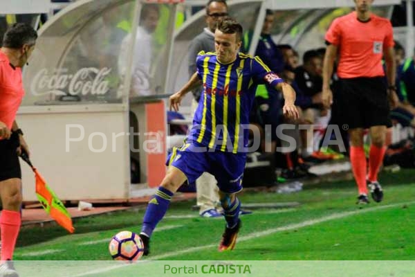 Salvi en su último partido en Vallecas