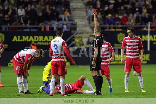 David Barral, expulsado ante el Granada CF / Trekant Media