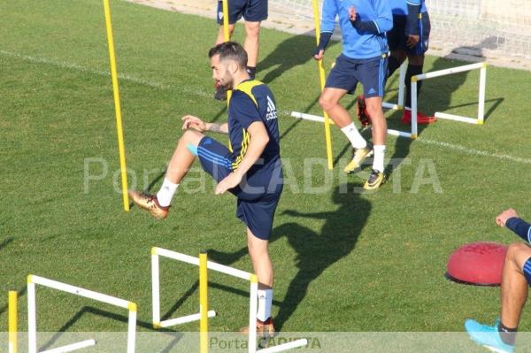 Alberto Perea en el entrenamiento de hoy / Foto: Trekant Media