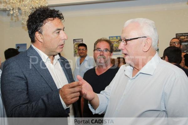 Quique Pina y Enrique Rodrigo en un acto de Línea 6 EME / Trekant Media