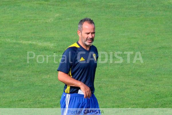 Alvaro Cervera en el primer entreno de la 17/18