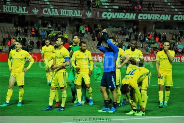 Equipo del Cádiz CF ante el Granada CF / Sedeño - portalcadista.com