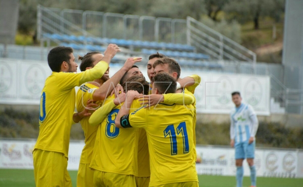 El Cádiz CF B celebra el gol ante el CD Ciudad de Lucena / cadizcf.com