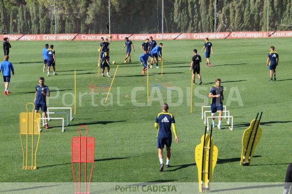 Sesión de entrenamiento de este miércoles