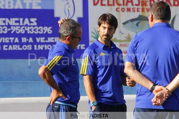 Cervera y el preparador físico Perez-Fom