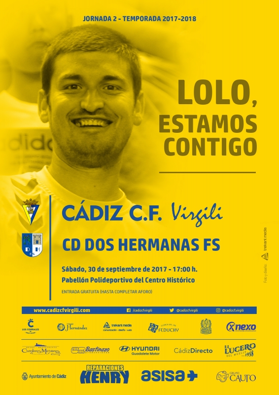 Cartel del Cádiz CF Virgili - CD Dos Hermanas FS