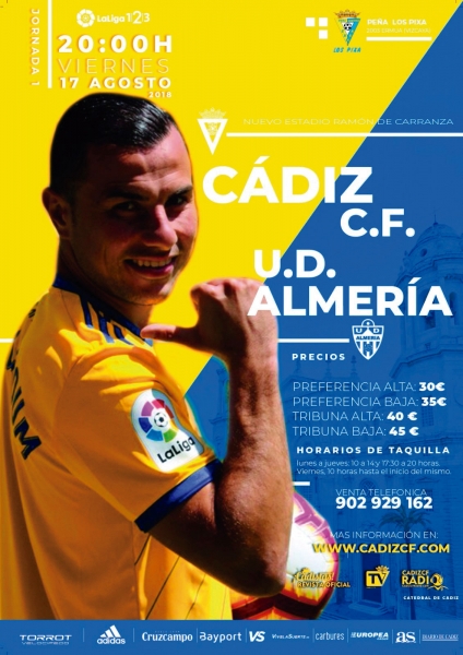 Cartel del Cádiz CF - UD Almería 2018-2019 / cadizcf.com