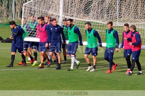 El Cádiz entrenó este miércoles en El Rosal / Trekant Media