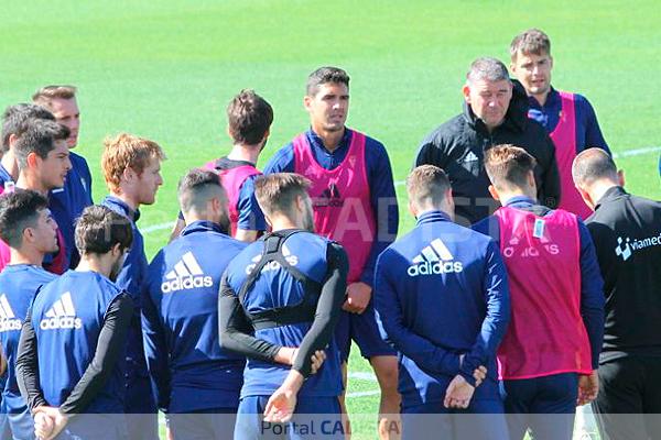 Jon Ander Garrido en el entreno de este miércoles / Trekant Media