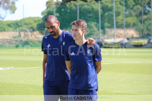 Salvi y Fali en el entreno de este miércoles / Trekant Media