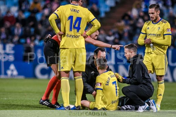 Salvi Sánchez se tuvo que retirar lesionado en Zaragoza / Carlos Gil-Roig - portalcadista.com