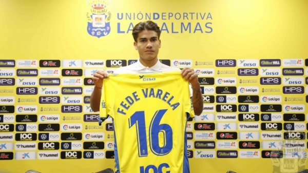 Fede Varela, uno de los pocos movimientos de este mercado invernal / Foto: UD Las Palmas