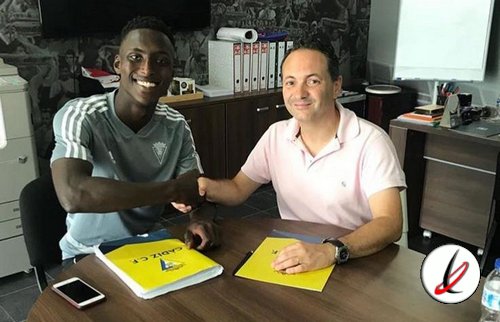 Ibrahima Bayo Sarr con David Navarro / LanzaroteDeportiva