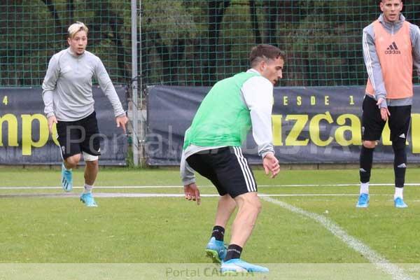 Cobo y Nieto durante el entreno de hoy / Trekant Media