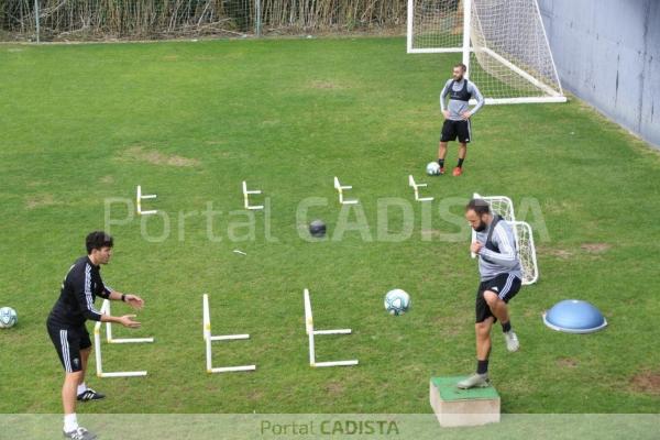 Perea y Edu Ramos haciendo trabajo específico / Trekant Media