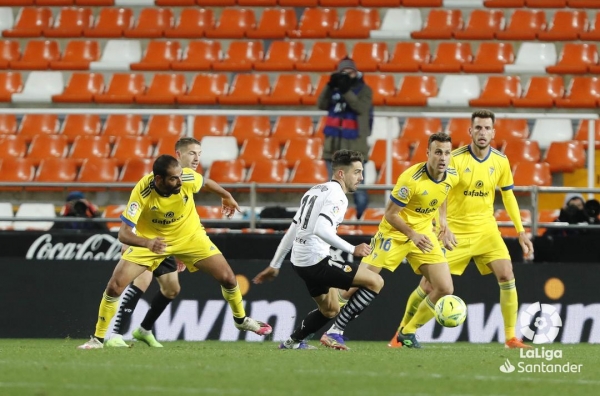 Sobrino ante el Cádiz / Foto: LaLiga