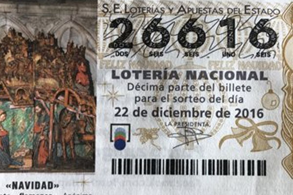 Décimo de lotería.