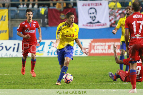 Jon Ander Garrido ante el Numancia. / Trekant Media