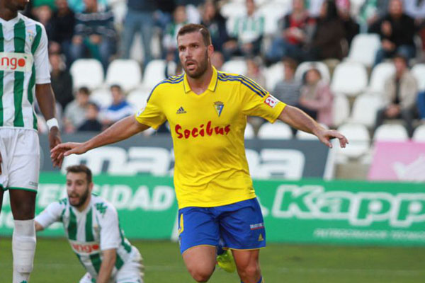 Ortuño celebra su gol ante el Córdoba. / Trekant Media