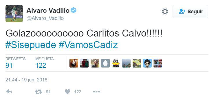 Tuit de Vadillo en Twitter.